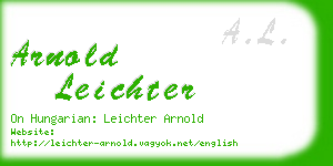 arnold leichter business card